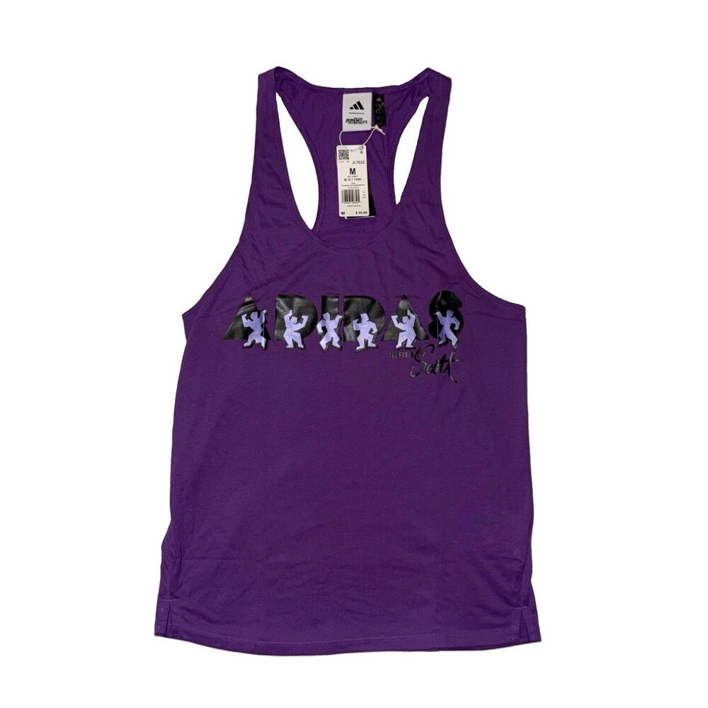 New Adidas Jeremy Scott Tank Top Shirt Mens Size Medium JL7622 Active Purple $55